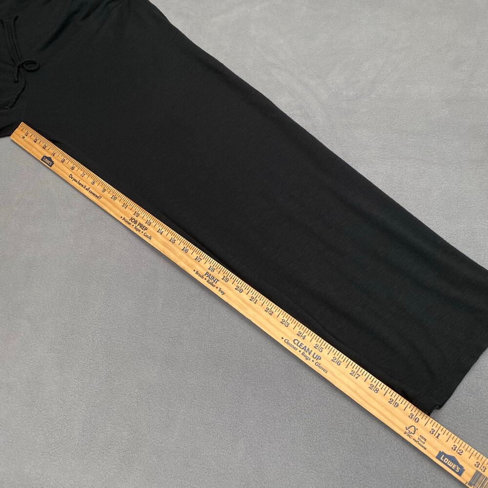 Becca Cozy Lounge Swim Coverup Wide Leg Jumpsuit M Black Drawstring Waist Sheer - Picture 10 of 13